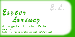 eszter lorincz business card